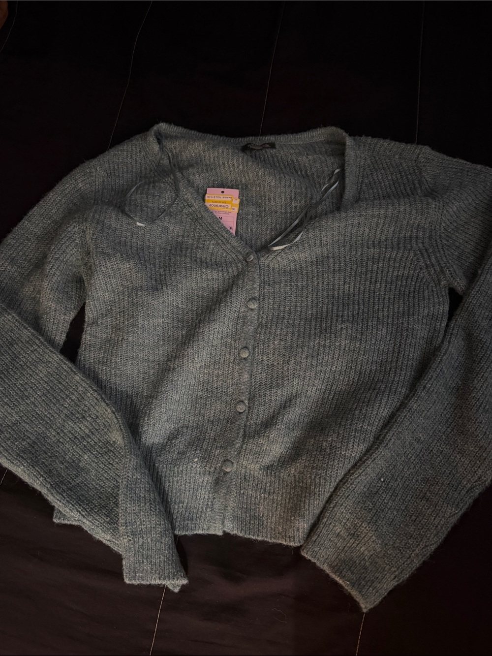 wild fable Green V‑Neck Button Cardigan